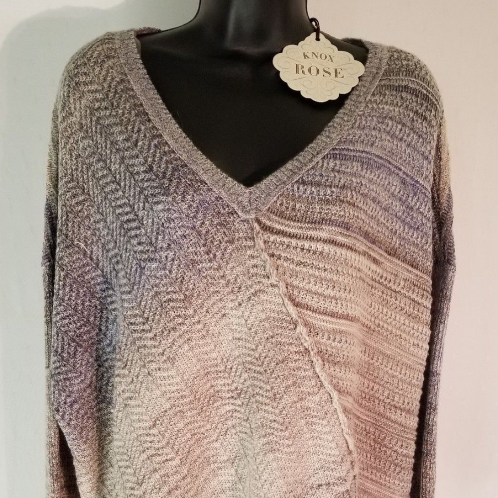 KNOX ROSE  PEASANT ASYMMETRICAL SWEATER XXL N16